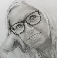 Bleistiftzeichnung Frau, Portrait