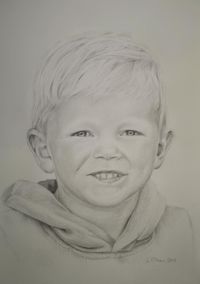 Portraitzeichnung Junge, Bleistift