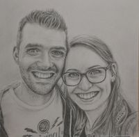 Portrait Paar, Bleistift