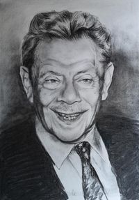 Jerry Stiller, Portrait, Kohle, Zeichnung