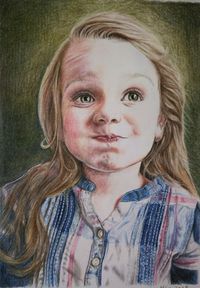 Geschenkidee - Portrait Pastellkreide Mädchen